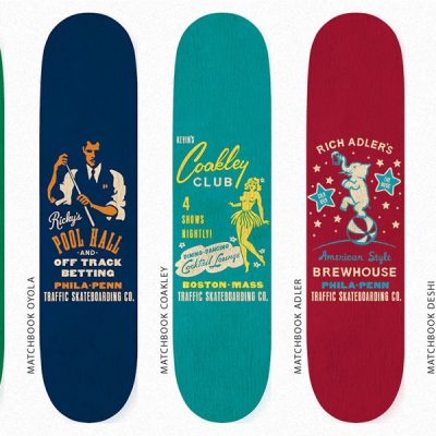 TRAFFIC MATCHBOOK SERIES - This series is inspired by vintage matchbooks and uses riders personality to imagine unique businesses for each pro.